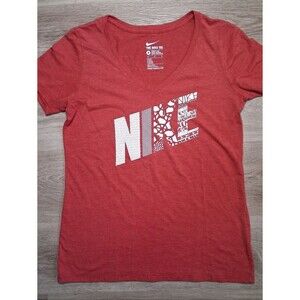 Womwn's Nike Red Graphic V-Neck Tee